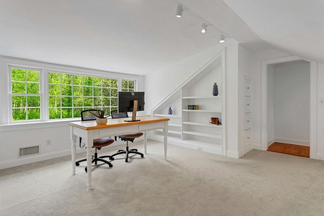4 The Fenway, Westport, CT 06880 - carpeted office space featuring built in features and vaulted ceiling