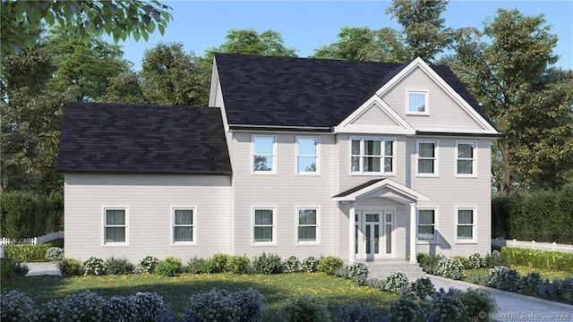 95 Clapboard Ridge Rd, Danbury, CT 06811 - view of front of home with a shingled roof and a front yard