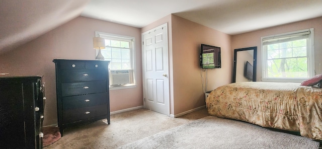 4 Tryon Rd, Norwalk, CT 06851 - bedroom featuring carpet floors, cooling unit, and vaulted ceiling