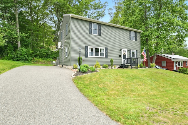 95 Lauter Ave, Windham, CT 06226 - view of front of house featuring driveway and a front lawn