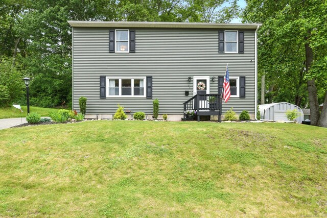95 Lauter Ave, Windham, CT 06226 - view of front of house featuring an outbuilding and a front lawn