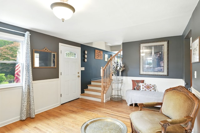 95 Lauter Ave, Windham, CT 06226 - foyer entrance with stairs and wood finished floors