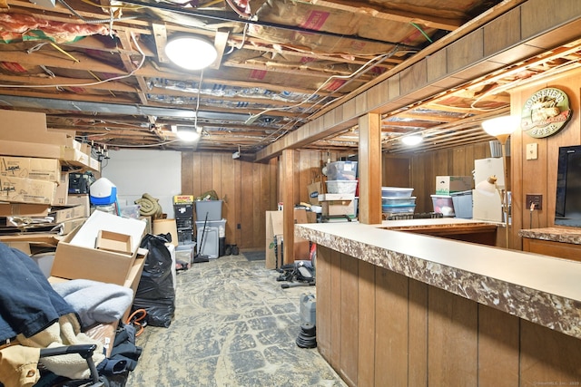 95 Lauter Ave, Windham, CT 06226 - unfinished below grade area featuring wooden walls