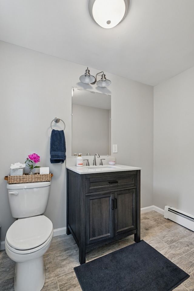 197 Webb Rd, Naugatuck, CT 06770 - bathroom featuring vanity, baseboards, toilet, and wood finished floors