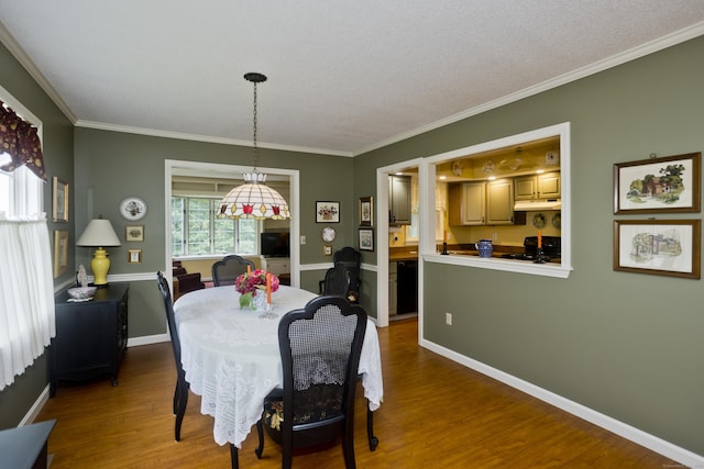 11 Oxford Dr Unit 11, Suffield, CT 06078 - dining space featuring dark wood-style floors and crown molding