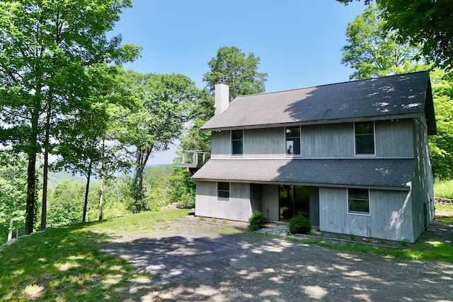 178 Carter Rd, Kent, CT 06754 - view of front of house with a chimney and roof with shingles