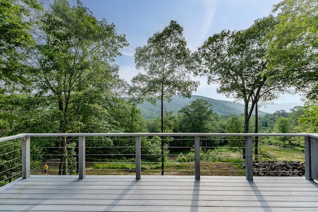 178 Carter Rd, Kent, CT 06754 - wooden deck with a mountain view