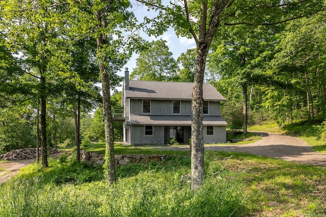 178 Carter Rd, Kent, CT 06754 - view of front of home featuring roof with shingles and a chimney