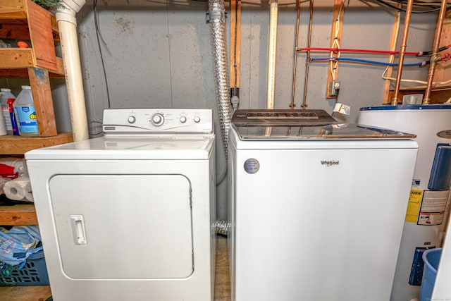 30 Lewis Rd, Bristol, CT 06010 - laundry area featuring washing machine and dryer and water heater