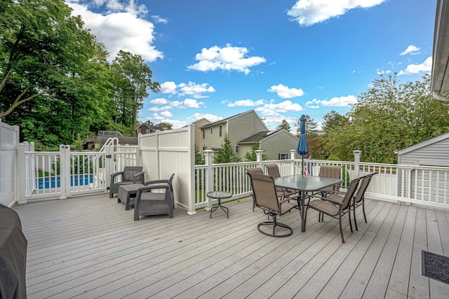 30 Lewis Rd, Bristol, CT 06010 - wooden deck featuring outdoor dining area