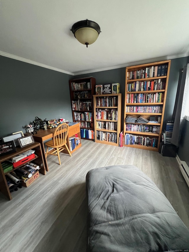 51 Brook St Apt 3C, Naugatuck, CT 06770 - living area featuring crown molding and wood finished floors