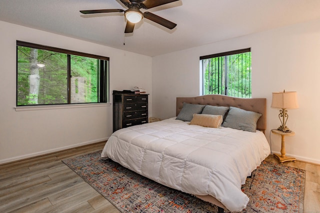 11 Wood Duck Ln Unit 11, Simsbury, CT 06081 - bedroom with light wood-style floors and ceiling fan