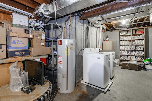 11 Wood Duck Ln Unit 11, Simsbury, CT 06081 - unfinished basement with water heater and separate washer and dryer