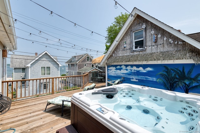 7 Crescent Ave, East Lyme, CT 06357 - deck with a hot tub