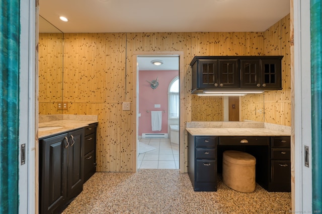 7 Crescent Ave, East Lyme, CT 06357 - bathroom featuring a baseboard radiator, tile patterned flooring, and vanity