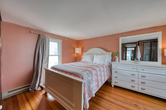 7 Crescent Ave, East Lyme, CT 06357 - bedroom with a baseboard heating unit and wood finished floors
