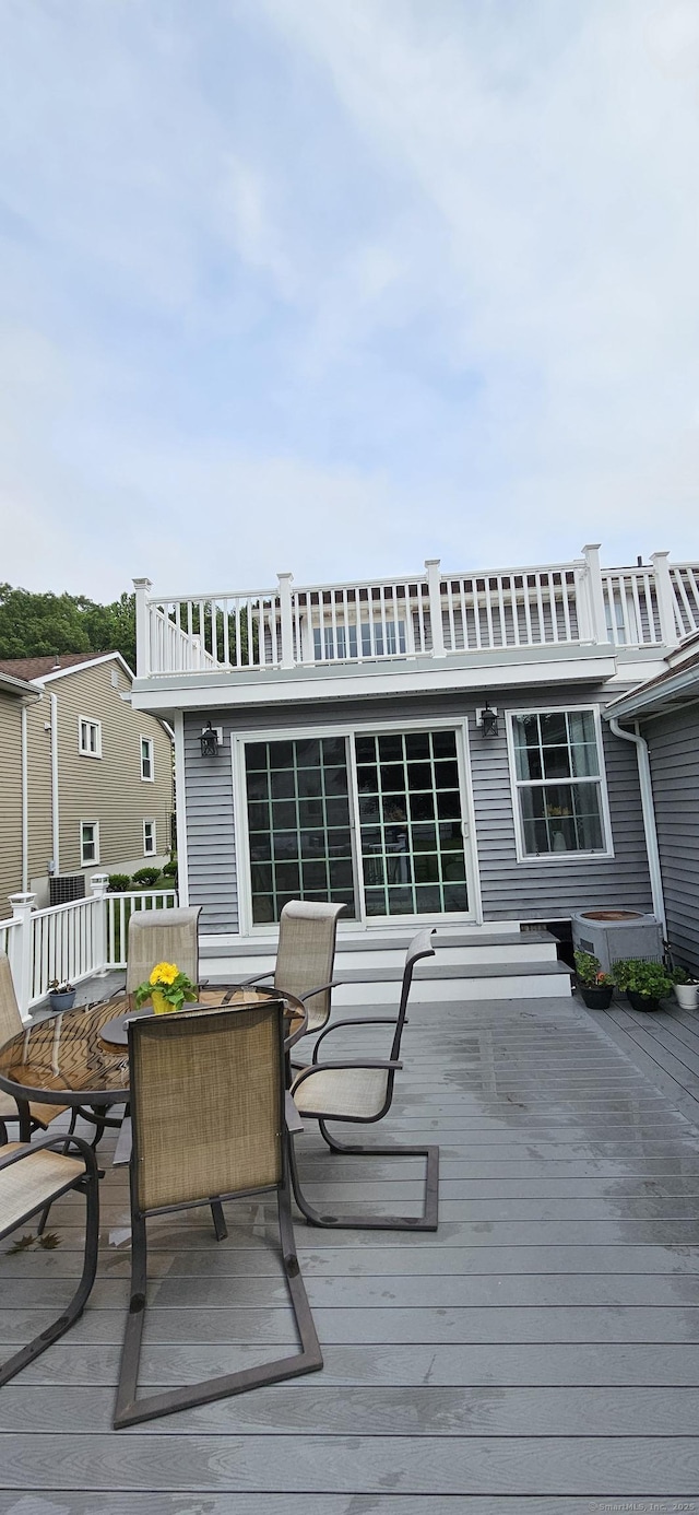 258 Eddy Glover Blvd, New Britain, CT 06053 - wooden deck with outdoor dining area