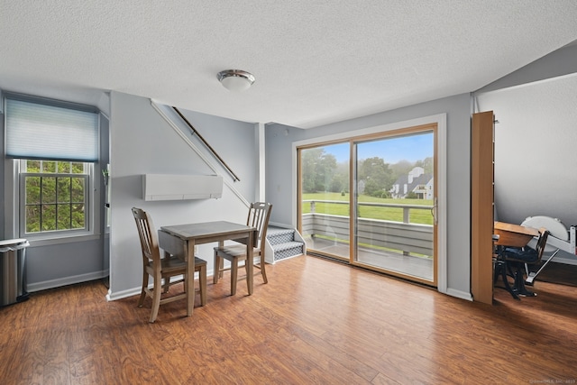 22 River Colony, Guilford, CT 06437 - dining space with wood finished floors, a textured ceiling, and stairway