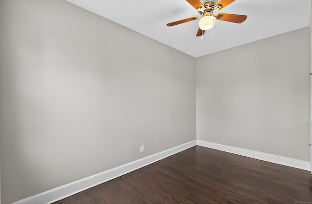 6 Crescent Dr, Danbury, CT 06810 - spare room featuring ceiling fan and dark wood-style floors