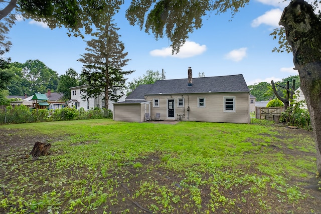 6 Crescent Dr, Danbury, CT 06810 - back of house with a chimney
