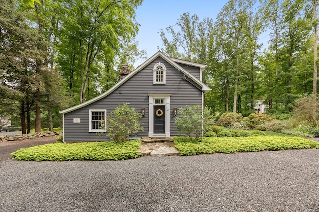 47 Godfrey Rd W, Weston, CT 06883 - view of front of home featuring a chimney