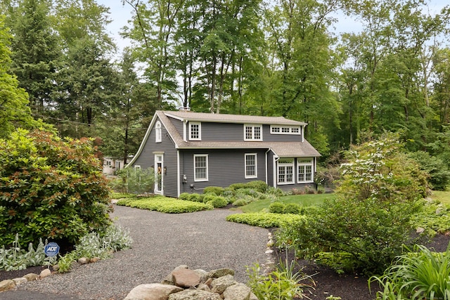 47 Godfrey Rd W, Weston, CT 06883 - view of front of home with a shingled roof