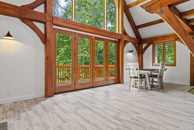 122 Old Post Rd, Old Saybrook, CT 06475 - unfurnished sunroom featuring french doors