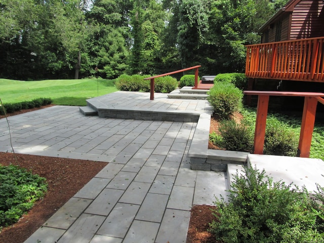 122 Old Post Rd, Old Saybrook, CT 06475 - view of patio / terrace with a deck