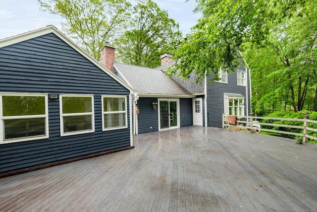 65 Nassahegan Dr, Burlington, CT 06013 - view of wooden deck