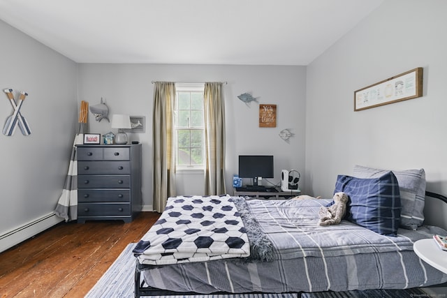 65 Nassahegan Dr, Burlington, CT 06013 - bedroom featuring a baseboard heating unit and dark wood finished floors