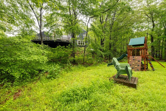 65 Nassahegan Dr, Burlington, CT 06013 - view of yard with a playground