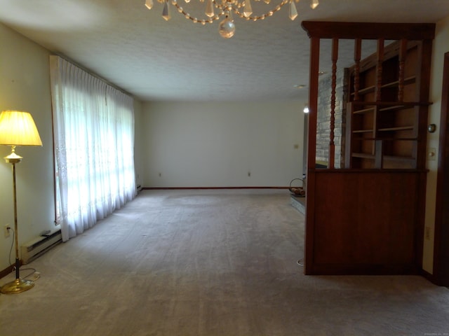 152 Old Mill Rd, Middletown, CT 06457 - carpeted spare room featuring a chandelier and baseboards