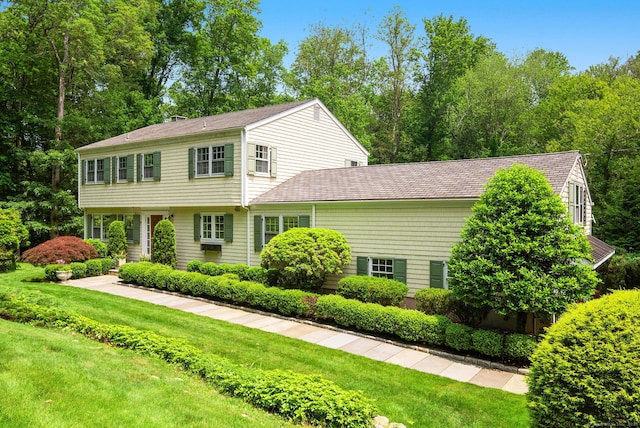 37 Woodridge Cir, New Canaan, CT 06840 - colonial house with a front lawn