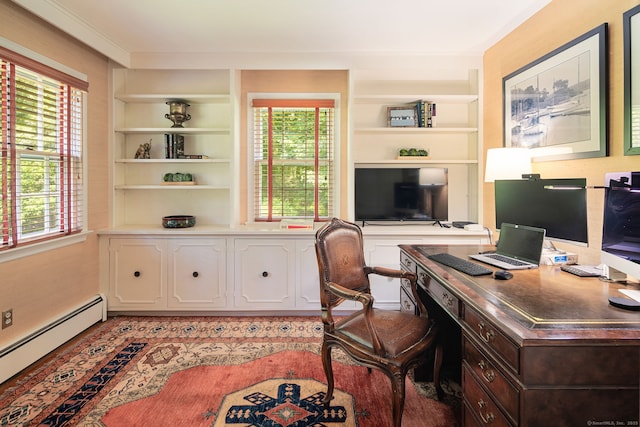 37 Woodridge Cir, New Canaan, CT 06840 - office space featuring baseboard heating and built in features