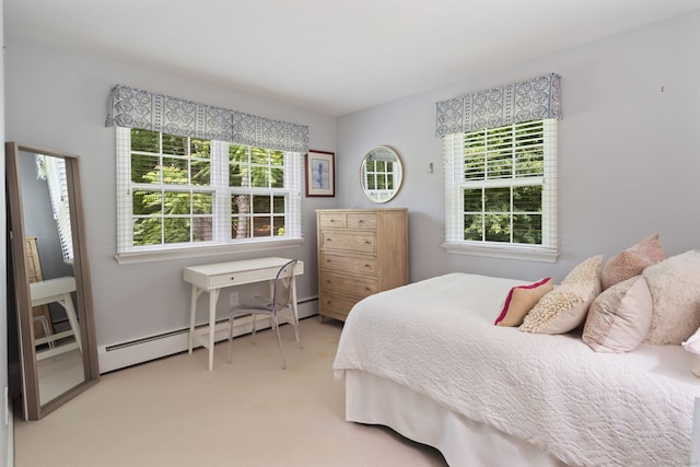 37 Woodridge Cir, New Canaan, CT 06840 - bedroom featuring a baseboard radiator and light carpet