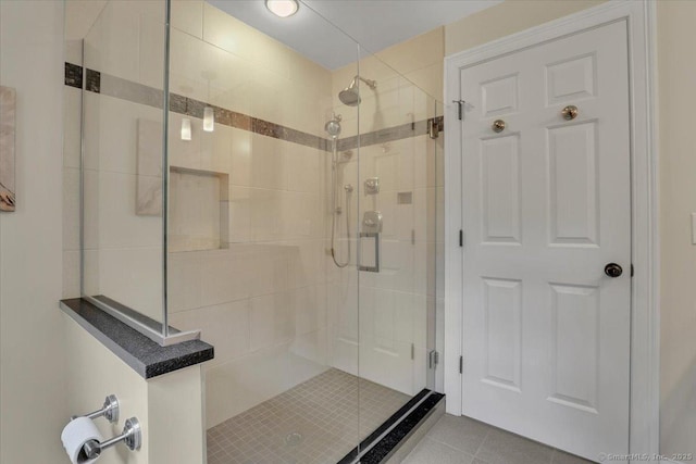 47 Cricket Ln, Somers, CT 06071 - bathroom featuring a stall shower and tile patterned flooring