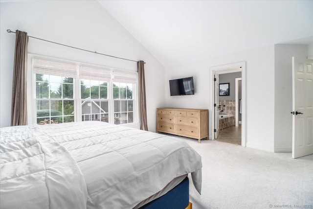22 Woods Way Unit 22, Redding, CT 06896 - carpeted bedroom with lofted ceiling and baseboards