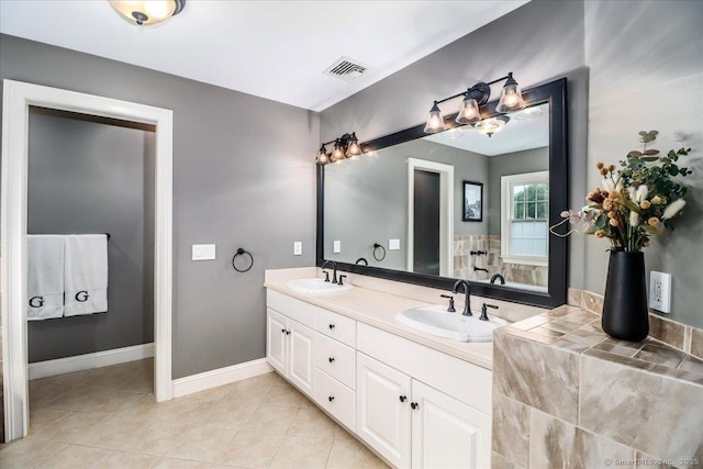 22 Woods Way Unit 22, Redding, CT 06896 - bathroom with double vanity and tile patterned floors