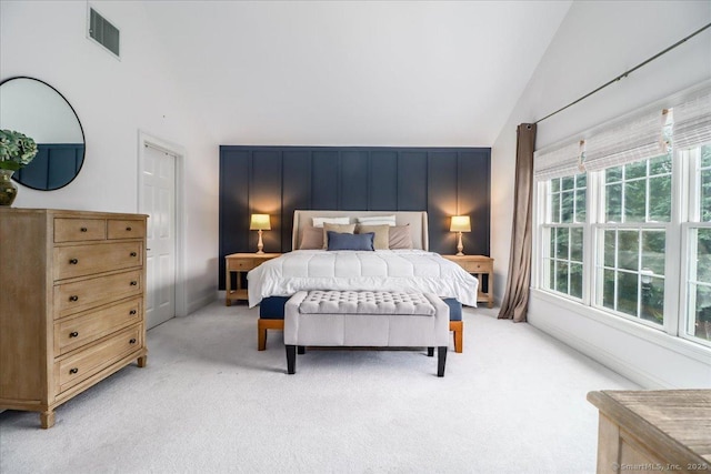 22 Woods Way Unit 22, Redding, CT 06896 - bedroom with light colored carpet and high vaulted ceiling