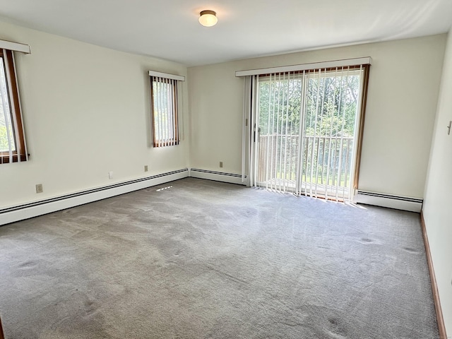 846 Sawmill Rd, West Haven, CT 06516 - empty room with baseboard heating and carpet flooring