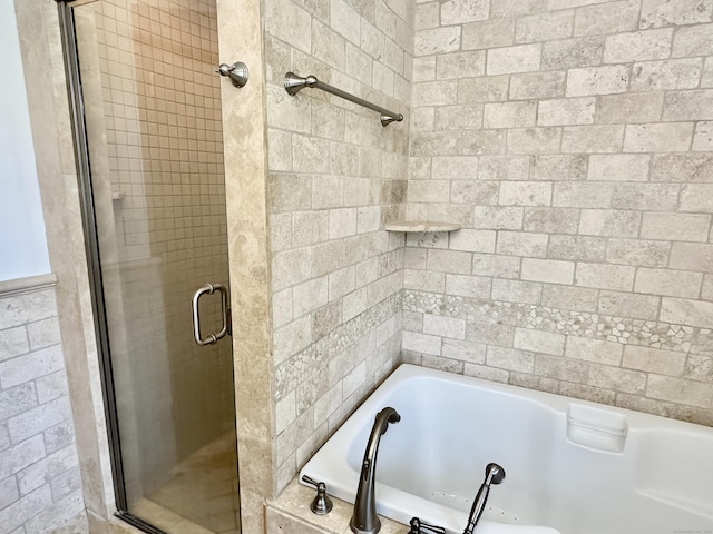 846 Sawmill Rd, West Haven, CT 06516 - full bathroom featuring a stall shower and a tub with jets