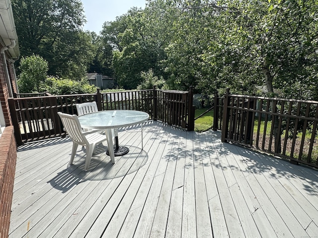 846 Sawmill Rd, West Haven, CT 06516 - wooden deck with outdoor dining space