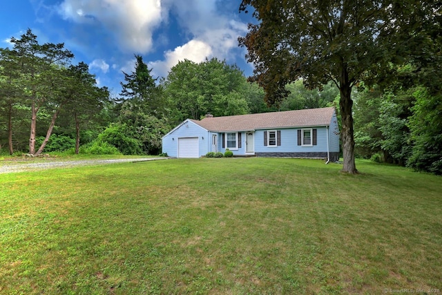 17 Brush Hill Rd, Clinton, CT 06413 - ranch-style home featuring a garage and a front lawn
