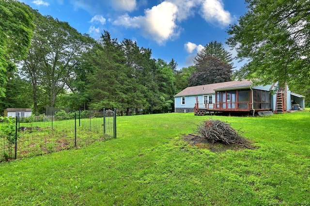 17 Brush Hill Rd, Clinton, CT 06413 - view of green lawn with a sunroom