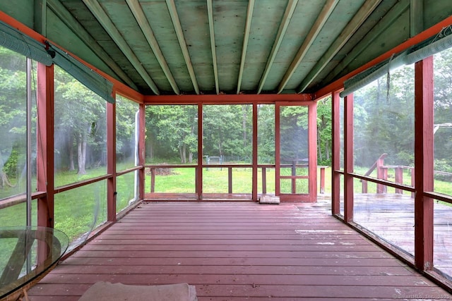 17 Brush Hill Rd, Clinton, CT 06413 - unfurnished sunroom featuring vaulted ceiling and healthy amount of natural light