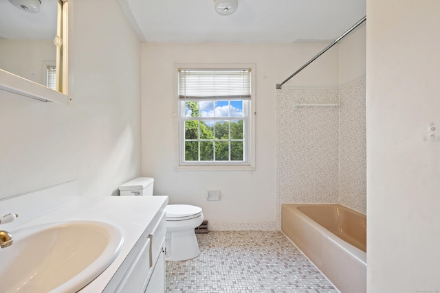 1 Brook Hill Rd, Hamden, CT 06514 - bathroom with vanity,  shower combination, and tile patterned flooring