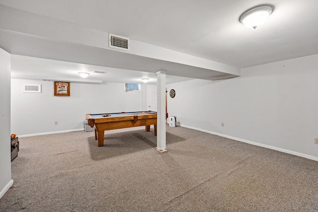 1 Brook Hill Rd, Hamden, CT 06514 - rec room featuring billiards table and carpet floors