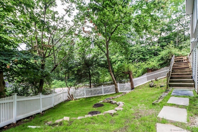3 Brookside Trl, Monroe, CT 06468 - fenced backyard featuring stairs