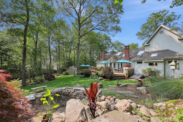 8 Highview Rd, Madison, CT 06443 - view of grassy yard with a deck
