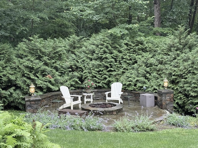 8 Highview Rd, Madison, CT 06443 - view of yard featuring a fire pit and a patio